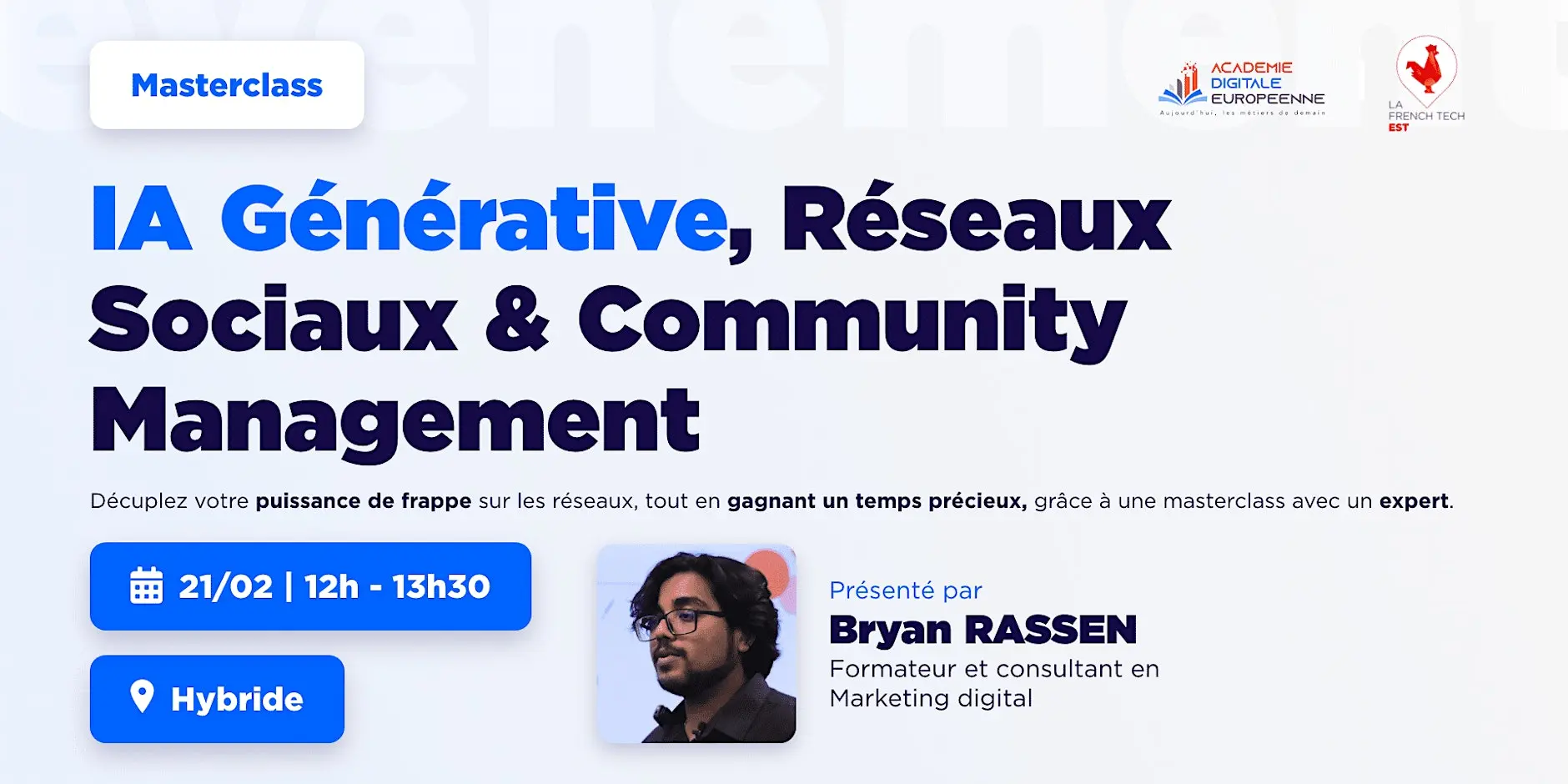 Masterclass : IA Générative, Réseaux Sociaux & Community Management